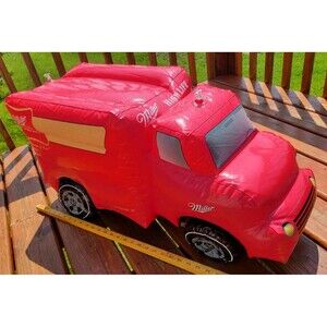 Vintage Miller High Life Beer Inflatable truck, approx. 30" Official Vinyl Ad